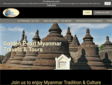 Tablet Screenshot of goldenpearlmyanmar.com